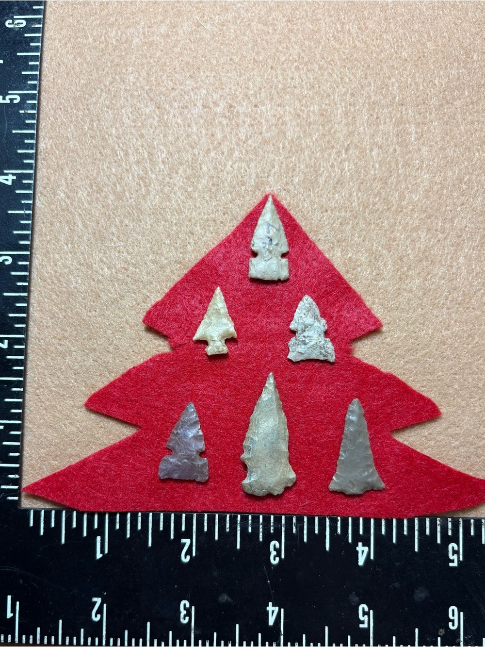 6 Arrowheads from Nocona, Texas. In our family since late 1950’s to early 1960’s